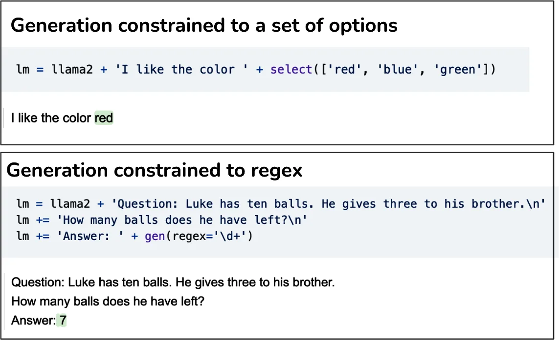 Figure 2-20. Using guidance to generate constrained outputs
