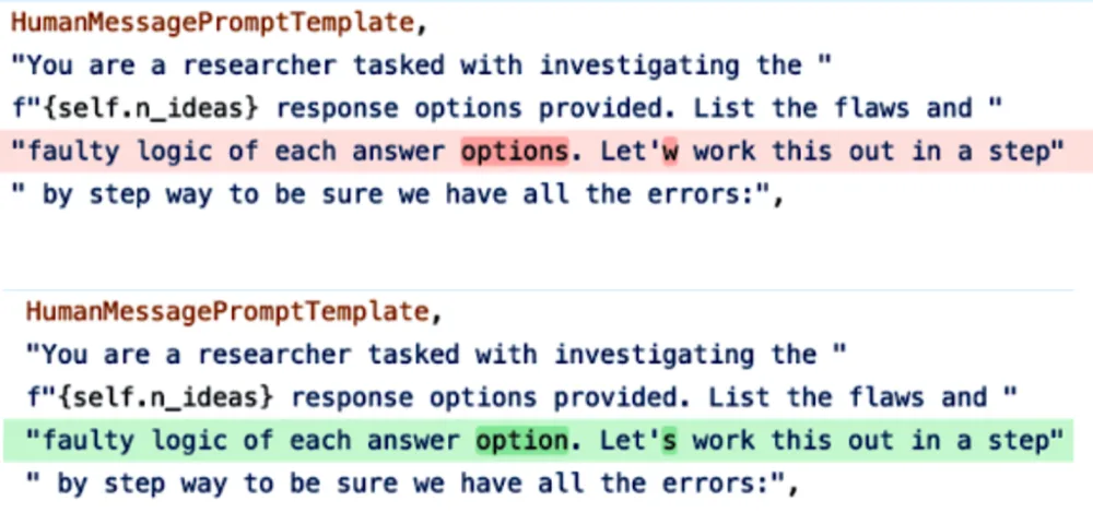 Typos in a default prompt shipped by a popular prompt tool: inspect what tools send on your behalf