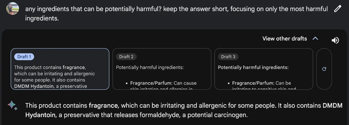 Choosing between drafts is a comparative signal